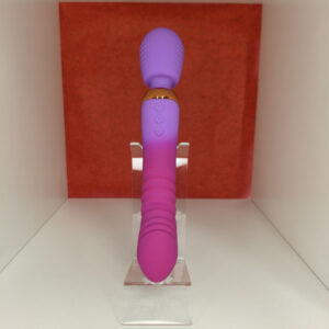 Wand Con Stimolatori E Manico Realistico Thrusting – colore viola e fucsia, USB